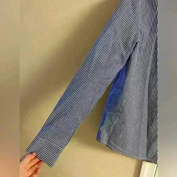 Thakoon for design nation striped button front shirt‎ women Medium NWOT - Picture 5 of 8